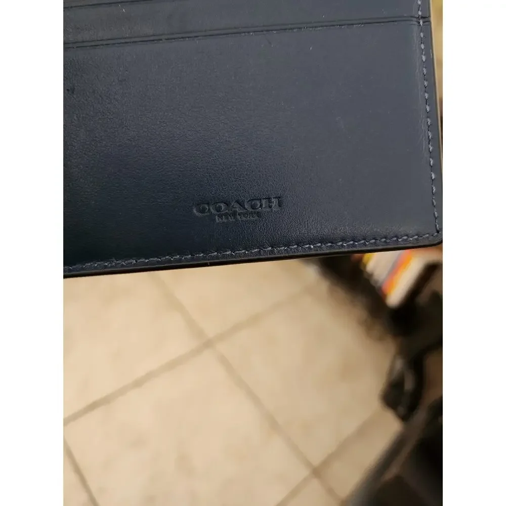 Coach leather men's wallet